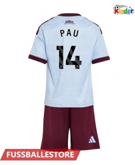 Günstige Aston Villa Pau Torres #14 3rd trikot Kinder 2026-27 Kurzarm (+ Kurze Hosen)